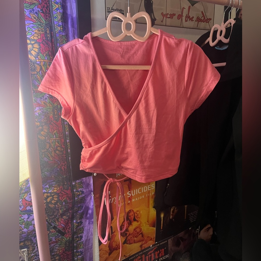 Pink crop top
